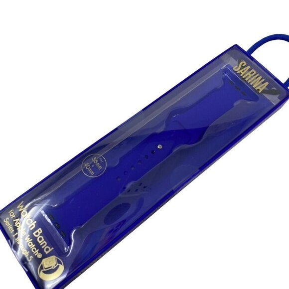 SARINA SILICONE SPIRIT BAND FOR APPLE WATCH 38/40mm ROYAL BLUE NEW IN PACKAGE - Picture 3 of 6